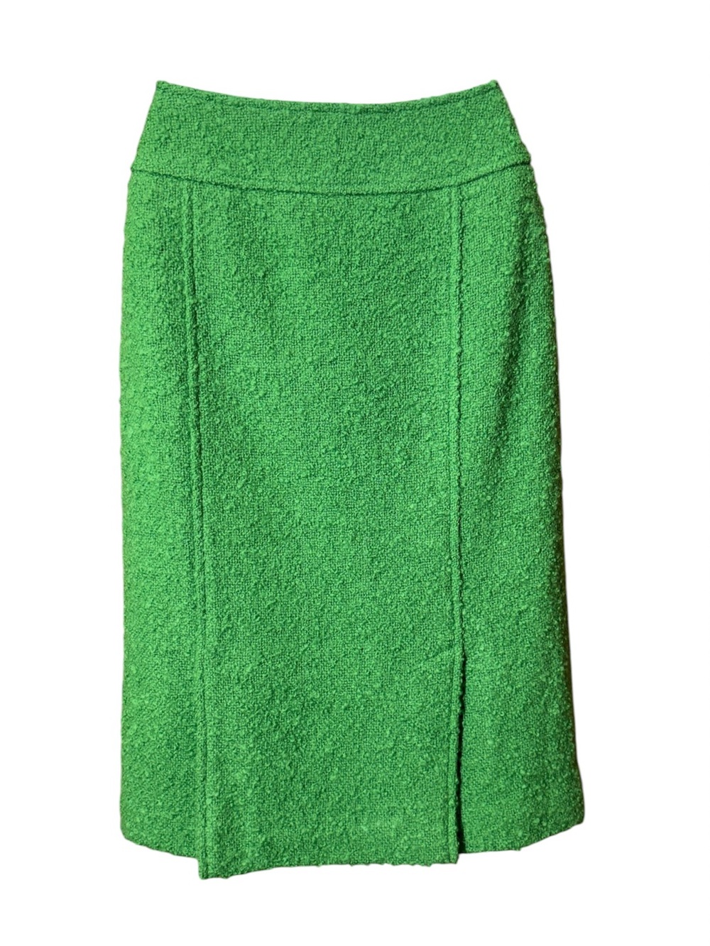 Lafayette 148 New York Emerald Green Bouclé Skirt - classic A-line